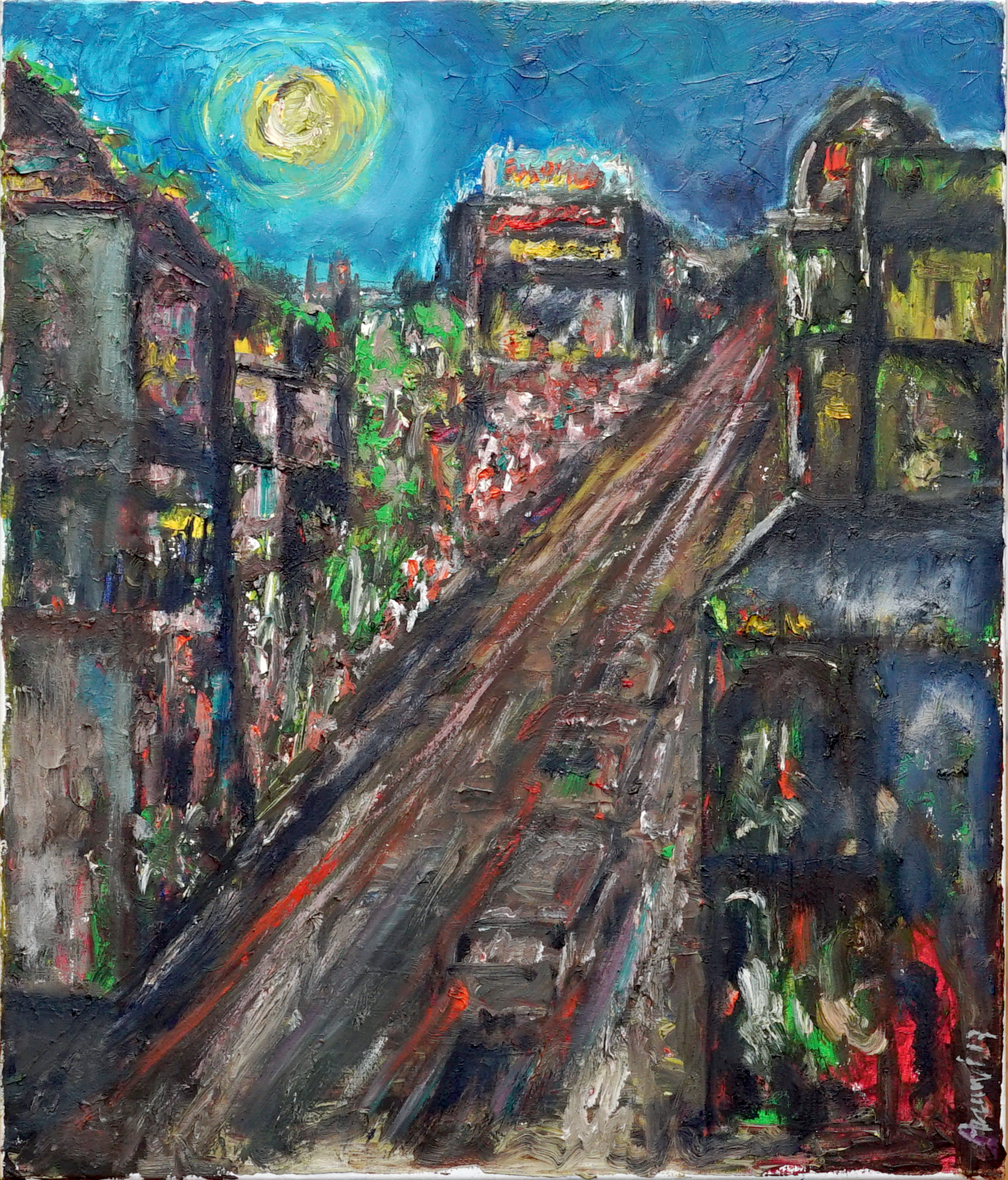 streetview 50x60 cm, oil on canvas