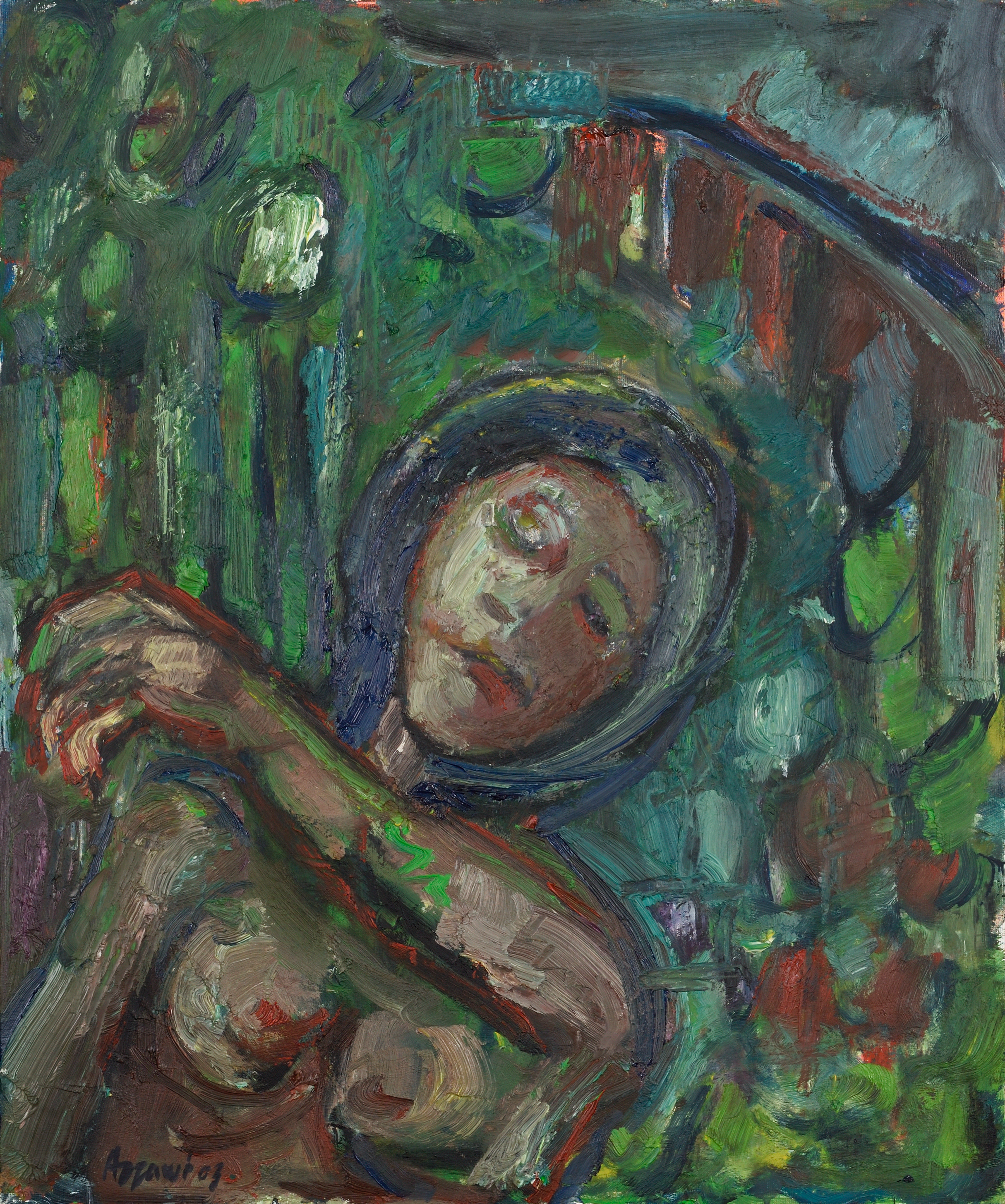 mumie 60x50 cm, oil on canvas